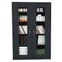 Sandusky; Extra-Wide Clearview Storage Cabinet, 72 inch;H x 46 inch;W x 18 inch;D, Black