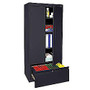 Sandusky; Full-Height Steel Storage Cabinet With Drawer, 64 inch;H x 30 inch;W x 18 inch;D, Black
