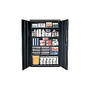 Sandusky; Jumbo Steel Storage Cabinet, 72 inch;H x 46 inch;W x 24 inch;D, Black