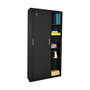 Sandusky; Sliding-Door Storage Cabinet, 72 inch;H x 36 inch;W x 18 inch;D, Black