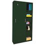 Sandusky; Sliding-Door Storage Cabinet, 72 inch;H x 36 inch;W x 18 inch;D, Forest Green