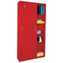 Sandusky; Sliding-Door Storage Cabinet, 72 inch;H x 36 inch;W x 18 inch;D, Red