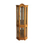 SEI Lighted Corner Curio Cabinet, 70 inch;H x 21 1/4 inch;W x 15 1/2 inch;D, Golden Oak