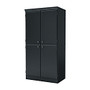 South Shore Furniture Morgan Storage Cabinet, 3 Shelves, 62 1/2 inch;H x 18 1/4 inch;W x 31 1/4 inch;D, Black