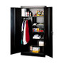 Tennsco Combination Wardrobe/Storage Cabinet, 72 inch;H x 36 inch;W x 18 inch;D, Black