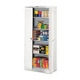 Tennsco Deluxe Steel Storage Cabinet, 4 Adjustable Shelves, 78 inch;H x 36 inch;W x 18 inch;D, Light Gray