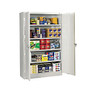 Tennsco Jumbo Steel Cabinets, 5 Shelves, 78 inch;H x 48 inch;W x 24 inch;D, Light Gray