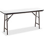 Lorell Gray Folding Banquet Table - Rectangle Top - 72 inch; Table Top Length x 18 inch; Table Top Width x 0.63 inch; Table Top Thickness