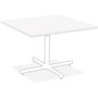 Lorell Hospitality White Laminate Square Tabletop - Square Top - 42 inch; Table Top Width x 42 inch; Table Top Depth x 1 inch; Table Top Thickness - Assembly Required
