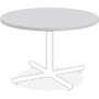 Lorell Round Invent Tabletop - Light Gray - Round Top - 1 inch; Table Top Thickness x 36 inch; Table Top Diameter - Assembly Required - High Pressure Laminate (HPL), Light Gray - Particleboard, Polyvinyl Chloride (PVC)