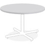 Lorell Round Invent Tabletop - Light Gray - Round Top - 1 inch; Table Top Thickness x 42 inch; Table Top Diameter - Assembly Required - High Pressure Laminate (HPL), Light Gray - Particleboard, Polyvinyl Chloride (PVC)