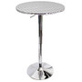 LumiSource Bistro Bar Table, 41 inch;H x 22 inch;W x 22 inch;D, Silver