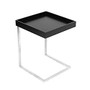 Lumisource Zenn Square Tray End Table, 22 inch;H x 16 inch;W x 16 inch;D, Black/Chrome