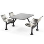 OFM Cluster Table And 4-Chair Set, 29 inch;H x 71 inch;W x 48 inch;D, Stainless Steel