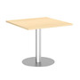 Bush Business Furniture Conference Table Kit, Square, Metal Disc Base, 36 inch;W, Natural Maple, Premium Installation