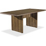Lorell Chateau Series Walnut 6' Rectangular Table - 70.9 inch; x 35.4 inch; x 30 inch; Table, Table Top - Reeded Edge - Material: P2 Particleboard - Finish: Walnut Laminate