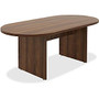Lorell Chateau Series Walnut Oval 6' Conference Table - 70.9 inch; x 35.4 inch; x 30 inch; Table, Table Top - Reeded Edge - Material: P2 Particleboard - Finish: Walnut Laminate