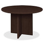 Lorell Prominence 79000 Series Espresso Round Conference Table - Round Top - 1 inch; Table Top Thickness x 42 inch; Table Top Diameter - 29 inch; Height - Espresso, Melamine - Particleboard