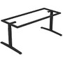 Lorell Rectangular Conference T-leg Table Base - T-shaped Base - 2 Legs - 28.50 inch; Height x 66.50 inch; Width x 34.63 inch; Depth - Assembly Required - Black, Powder Coated - Steel