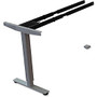 Lorell Sit/Stand Desk Silver Third-leg Add-on Kit - 275 lb Weight Capacity x 24 inch; Width x 44 inch; Depth x 26.5 inch; Height - Silver