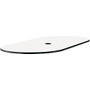 Safco Designer White Cha-Cha Table Oval Tabletop - Oval Top - 72 inch; Table Top Length x 36 inch; Table Top Width x 1 inch; Table Top Thickness - Assembly Required