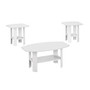 Monarch Specialties 3-Piece Table Set, Rectangle, White