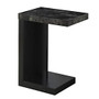 Monarch Specialties Marble-Look Accent Table, Rectangular, 24 inch;H x 18 inch;W x 12 inch;D, Gray/Black