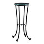 Monarch Specialties Plant Accent Table, Round, 28 inch;H x 12 inch;W x 12 inch;D, Clear/Black
