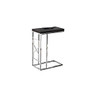 Monarch Specialties Rectangular Accent Table, 25 inch;H x 18 inch;W x 10 inch;D, Cappuccino/Chrome