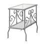 Monarch Specialties Side Table, Rectangle, 22 inch;H x 24 inch;W x 12 inch;D, Clear/Silver