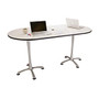 Safco; Cha-Cha&trade; Teaming Table With Dry-Erase Top, 42 inch;H x 36 inch;W x 72 inch;D, White/Silver