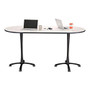 Safco; Cha-Cha&trade; Teaming Table With Dry-Erase Top, 42 inch;H x 42 inch;W x 84 inch;D, White/Black