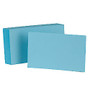 Esselte; Color Blank Index Cards, 5 inch; x 8 inch;, Blue, Pack Of 100