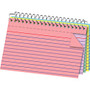 Office Wagon; Brand Spiral Ruled Index Cards, 4 inch; x 6 inch;, Assorted Colors, Pack Of 100