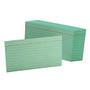 Oxford; Color Index Cards, Ruled, 3 inch; x 5 inch;, Green, Pack Of 100