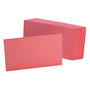 Oxford; Color Index Cards, Unruled, 3 inch; x 5 inch;, Cherry, Pack Of 100