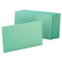 Oxford; Color Index Cards, Unruled, 4 inch; x 6 inch;, Green, Pack Of 100
