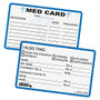 Tabbies&trade; Medical Information Cards, 6 7/8 inch;H x 6 7/8 inch;W x 2 1/4 inch;D, Blue, Pack Of 25