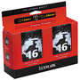 Lexmark&trade; 16 (10N0016) Black Ink Cartridges, Pack Of 2