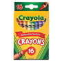 Crayola; Standard Crayon Set, Peg Box, Assorted Colors, Box Of 16