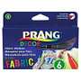 PRANG; DECOR&trade; FABRIC Markers, Brush Point, Assorted Colors, Pack Of 6