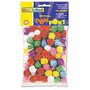 Chenille Kraft Creativity Street Glitter Pompons, 1/2 inch;, Assorted Colors, Pack Of 80