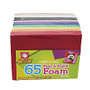 Fibre Craft sm'ART Foam; Adhesive Sheets, 4 7/16 inch; x 5 15/16 inch;, Assorted Colors, 65 Per Pack, Box Of 3