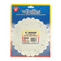 Hygloss Round Doilies, 6 inch;, White, 100 Doilies Per Pack, Set Of 6 Packs