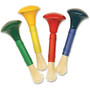 ChenilleKraft Wood Knob Paint Brush Set - 4 Brush(es) - Wood, Plastic Handle - Assorted, White