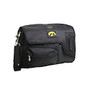 Denco Sports Luggage Travel Messenger Bag With 15 inch; Laptop Pocket, Iowa Hawkeyes, 15 1/4 inch;H x 12 inch;W x 1 1/4 inch;D, Black