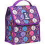 Wildkin Munch 'N Lunch Bag, 10 inch;H x 8 1/2 inch;W x 5 inch;D, Peace Signs Purple