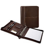 FORAY; 3-Ring Padfolio, 13 inch; x 11 inch;, Brown