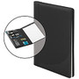 FORAY; Faux Leather 3-Ring Padfolio With Calculator, 13 1/2 inch;H x 11 7/16 inch;W x 2 5/16 inch;D, Black