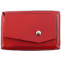 JAM Paper; Leather Business Card Case, Angular Flap, 2 1/2 inch; x 4 inch; x 3/4 inch;, Red